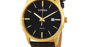 Citizen Men's White Dial Dark Brown Leather Band Quartz Watch