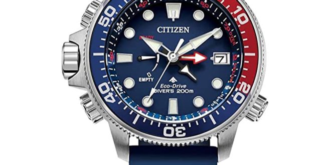 Citizen Men's Eco-Drive Blue Dial Polyurethane Band Stainless Steel Watch